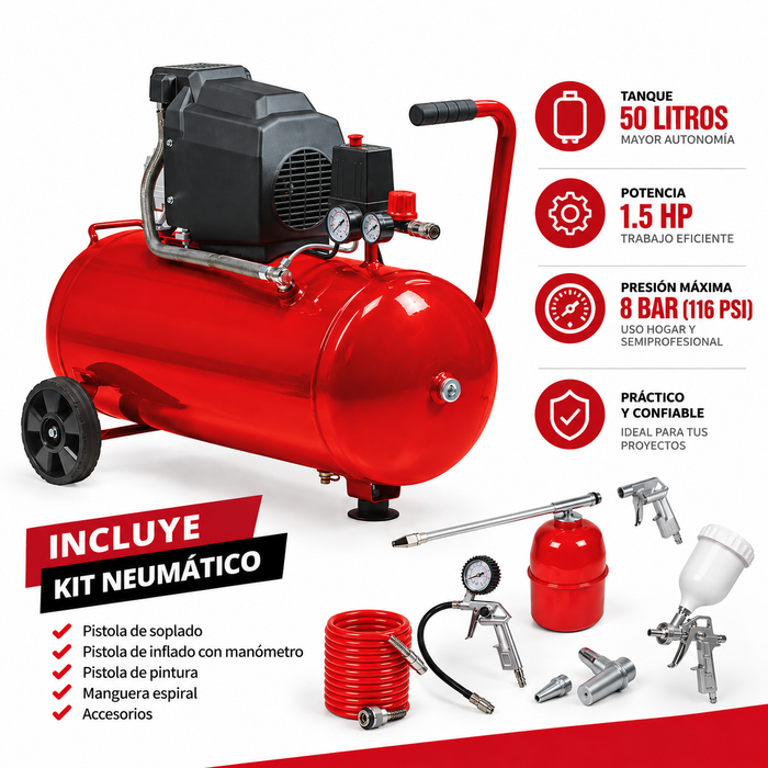 Compresor de aire 50 litros marca Einhell
