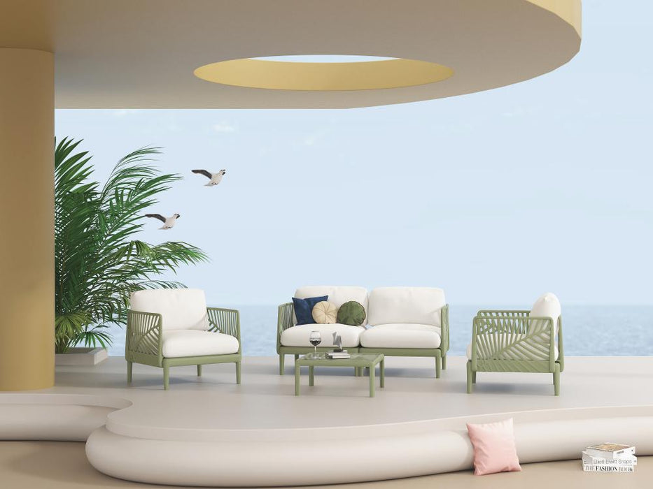 Sala de Exterior Astratto, Verde Olivo