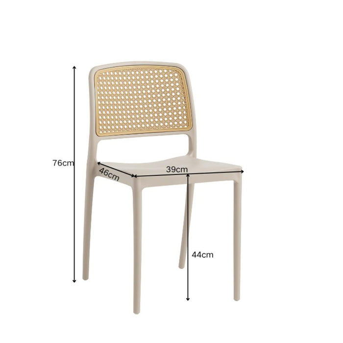 Silla Texas, Color Taupe y Beige, con Espaldar Transpirable