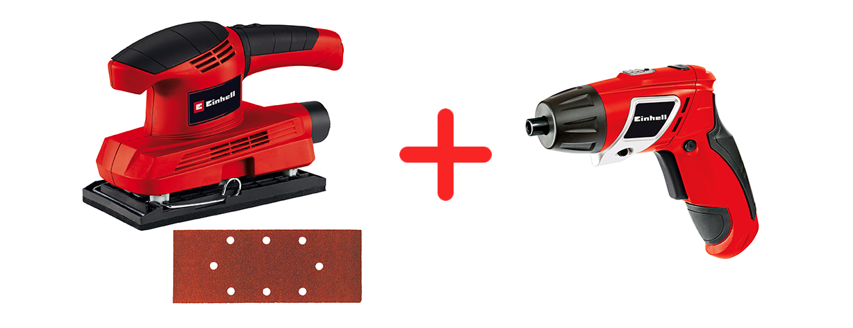 Lijadora de 1/3 150 Watts + Atornillador  Inalámbrico  1/4