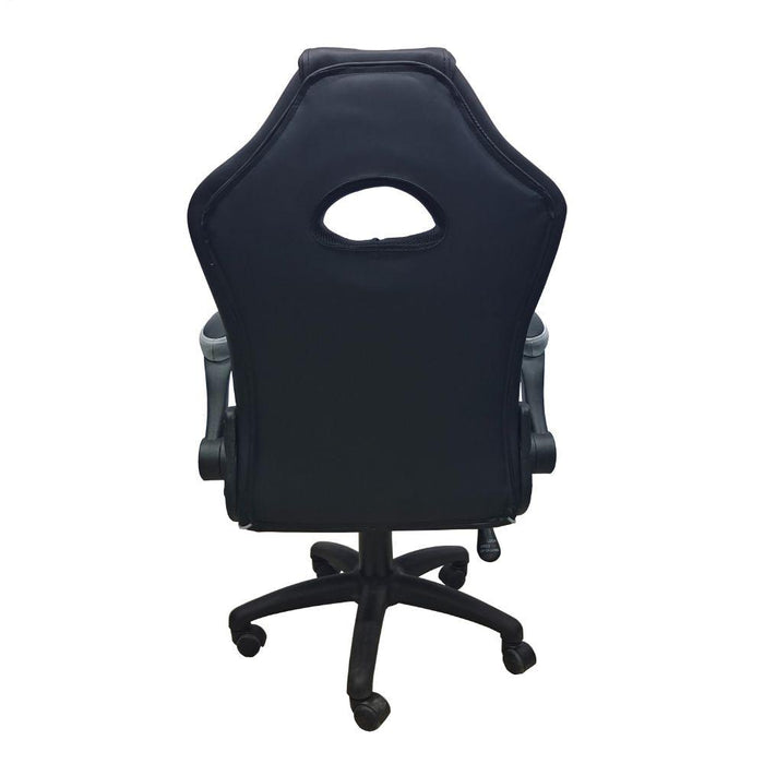 Silla Gamer Rismel, Negro Y Gris, Con Altura Ajustable