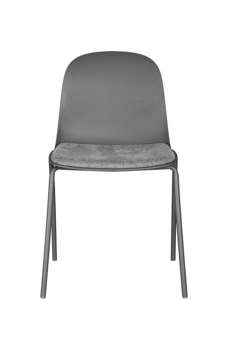 Silla con Cojín Aiara, Color Gris Oscuro, Diseño Moderno