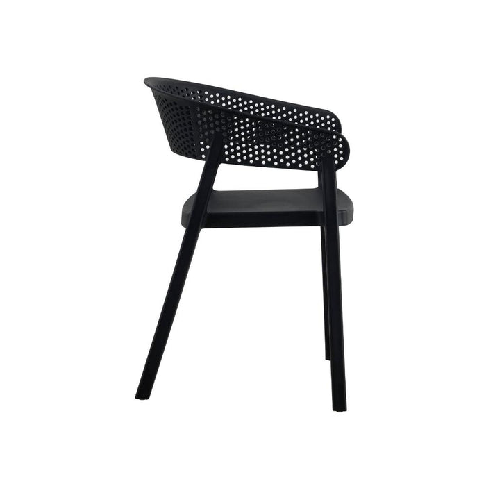 Silla Manaos, Negro, Con espaldar Minimalista y diseño Moderno