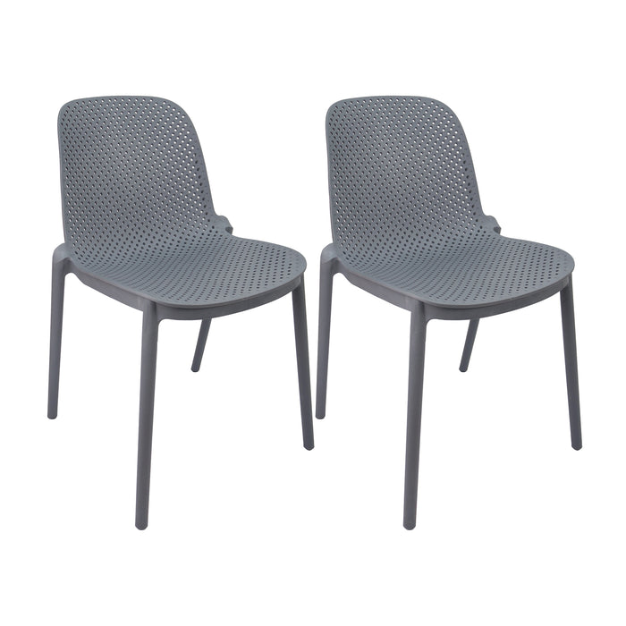 Set de 2 sillas exterior berlin sin brazos gris  marca Boxbit