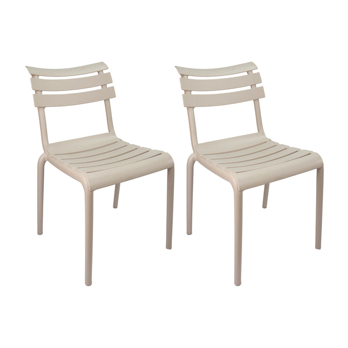 Set de 2 sillas exterior venecia sin brazos beige  marca Boxbit