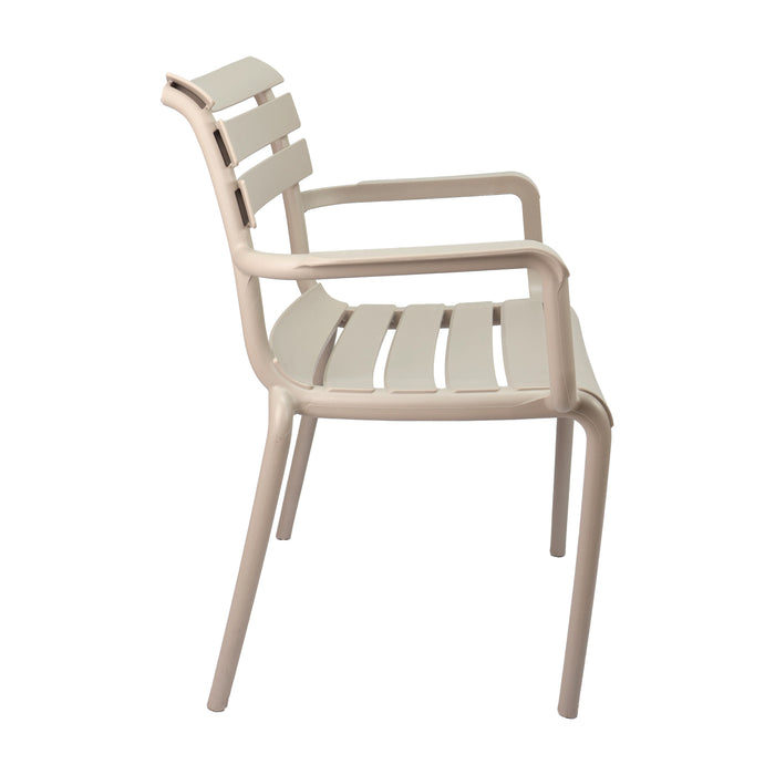 Silla exterior venecia con brazos beige  marca Boxbit