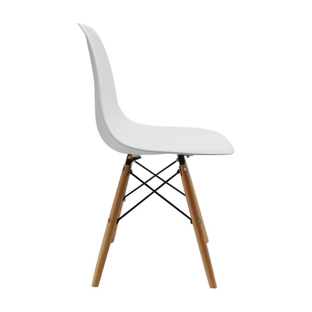 Kit por 6 sillas Eames Patas En Madera para comedor, sala, restaurante - Blancas