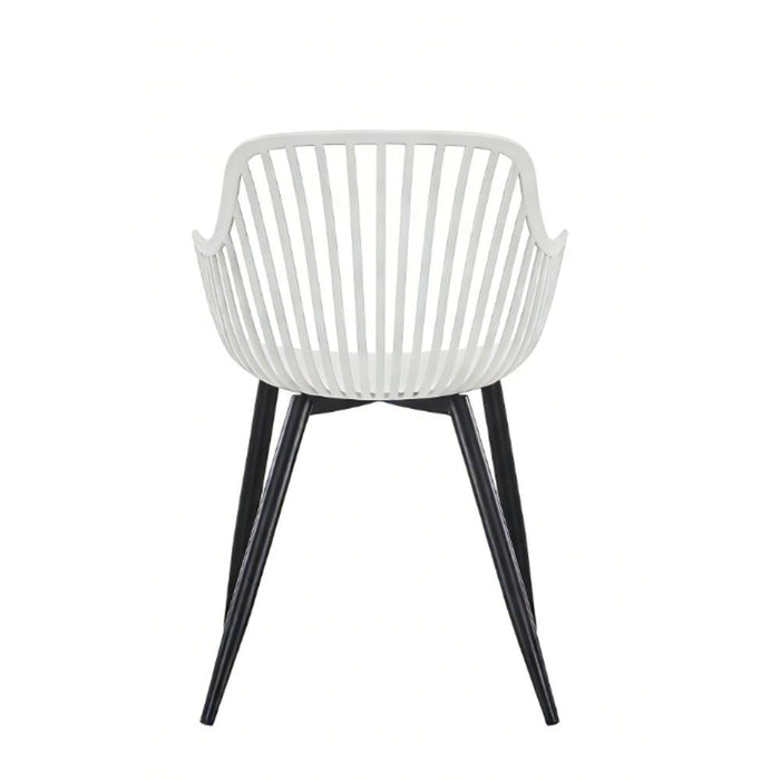 Silla Victoria, Blanco, Con espaldar minimalista y diseño moderno