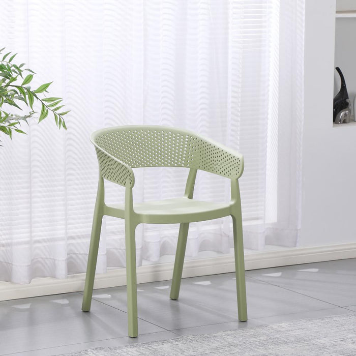 Silla Manaos, Verde, Con espaldar Minimalista y diseño Moderno