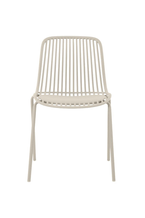 Silla Barcelona, Color Blanco, Con espaldar en lineas diseño moderno