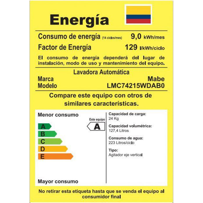 Lavadora automática automática 24 Kg diamond gray Mabe
