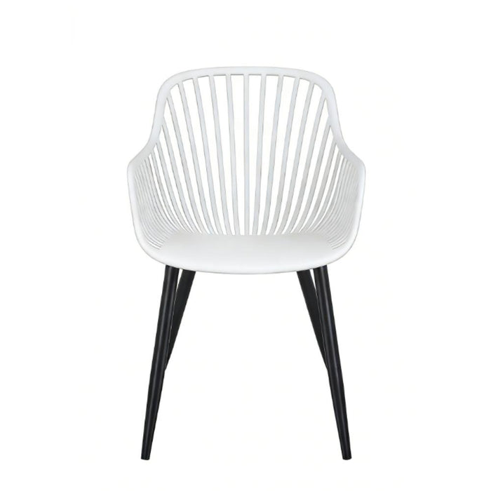 Silla Victoria, Blanco, Con espaldar minimalista y diseño moderno