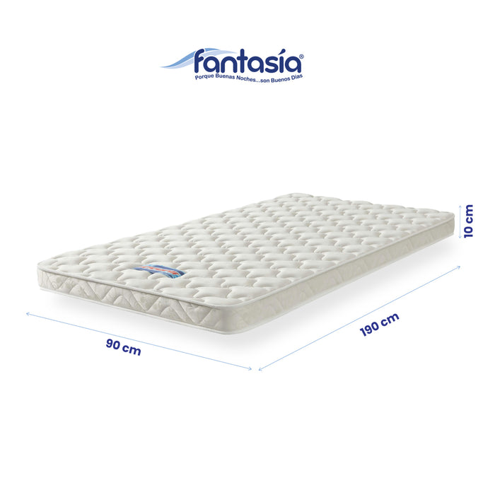 colchóneta juventi sin resorte de 90x190x10 cm marca Fantasía