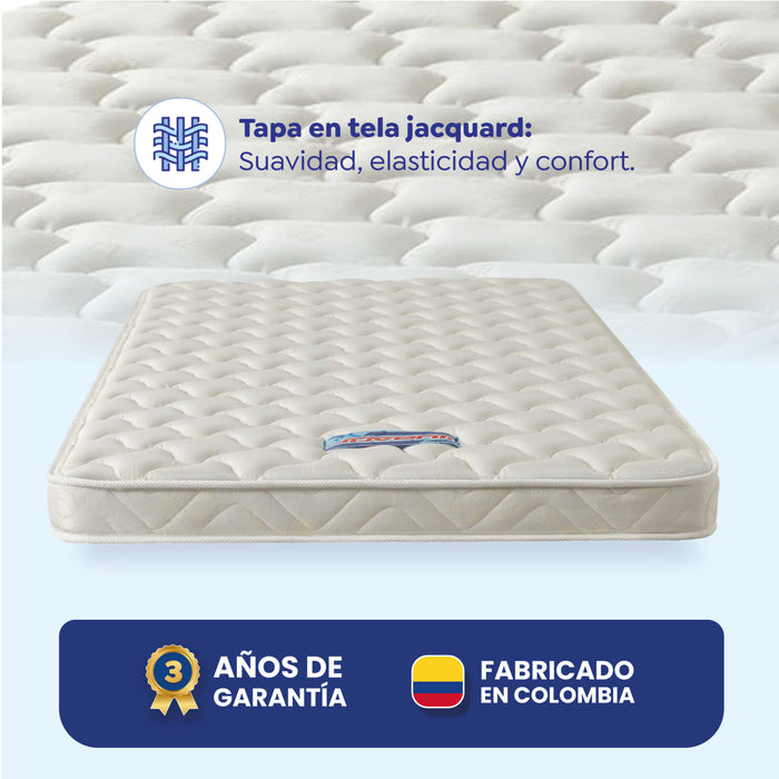 colchóneta juventi sin resorte 140x190x10 cm marca Fantasía