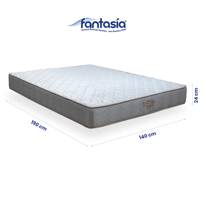 colchón litium con resorte pillow 100x190 cm marca Fantasía