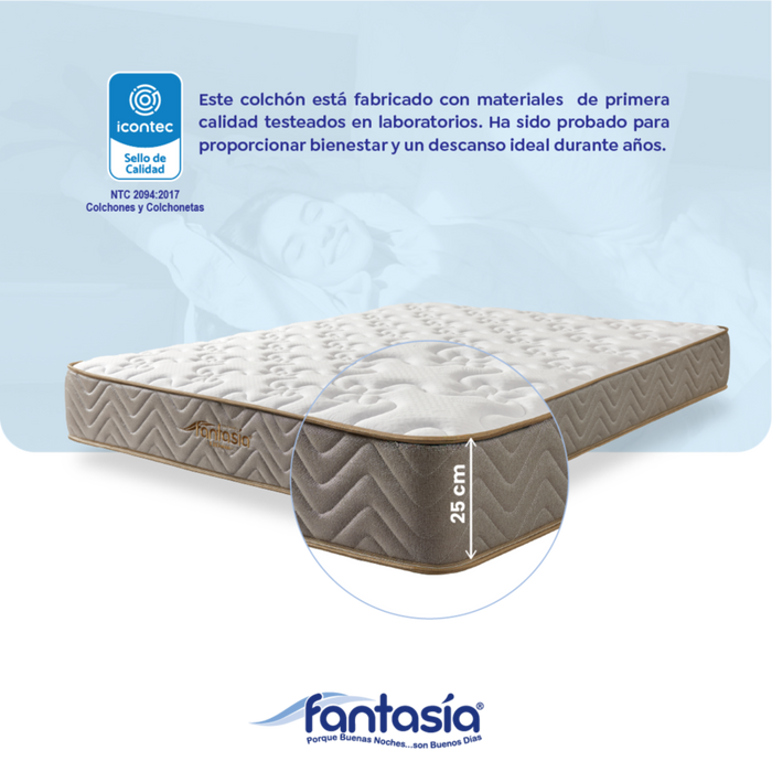 colchón litium de 140x190 cm marca Fantasía