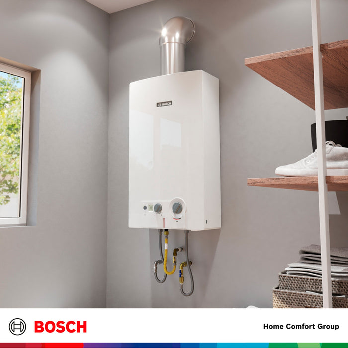 Calentador de agua 16 litros tiro natural de paso a gas natural Bosch