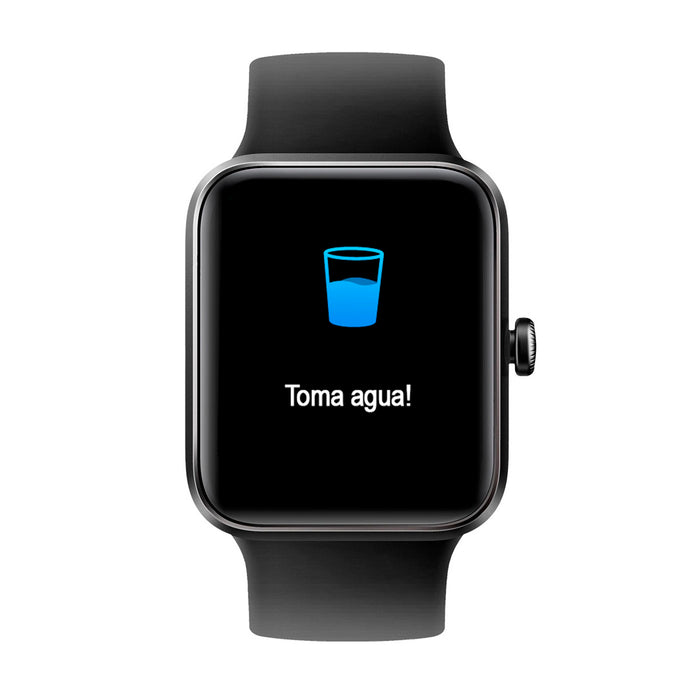 Reloj deportivo inteligente color negro con pantalla táctil