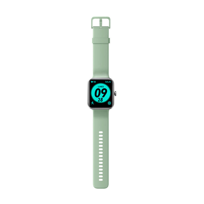 Reloj inteligente color verde con contador de calorías