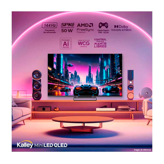 Televisor Kalley de 55" calidad 4K UHD Smart TV con Google integrado