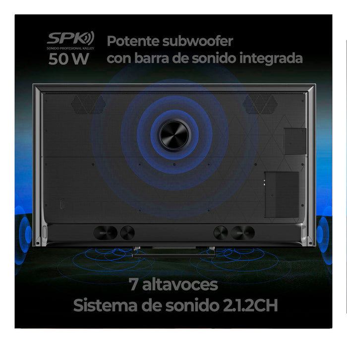 Televisor Kalley de 55" calidad 4K UHD Smart TV con Google integrado