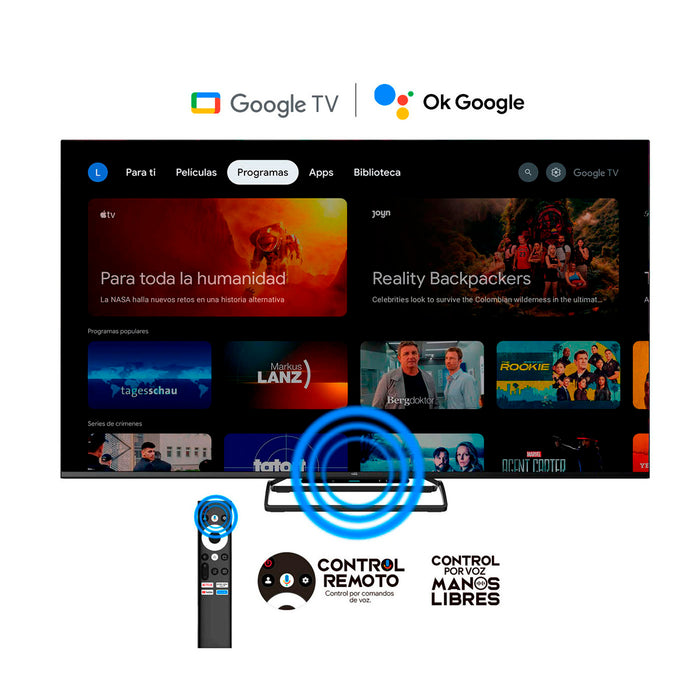 Televisor Kalley de 55" calidad 4K UHD Smart TV con Google integrado