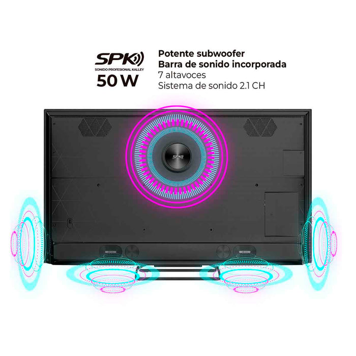 Televisor Kalley de 55" calidad 4K UHD Smart TV con Google integrado