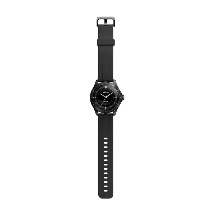 Reloj inteligente con pantalla táctil negra resistente al agua