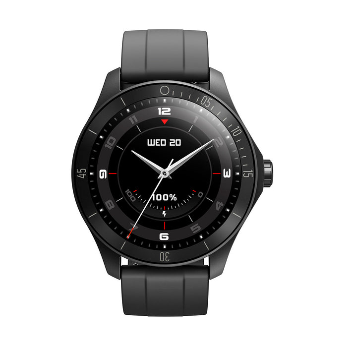 Reloj inteligente con pantalla táctil negra resistente al agua