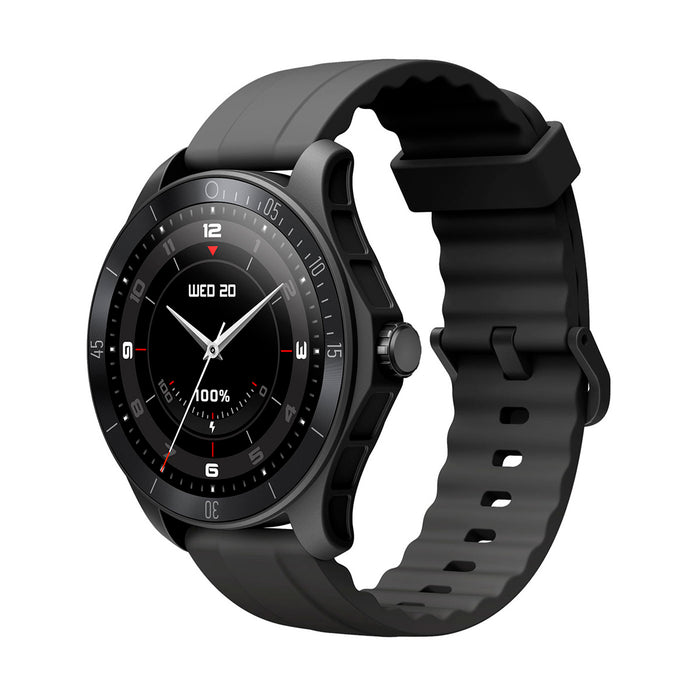 Reloj inteligente con pantalla táctil negra resistente al agua
