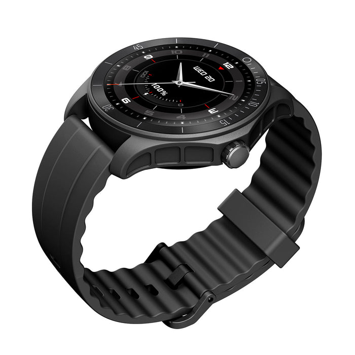 Reloj inteligente con pantalla táctil negra resistente al agua