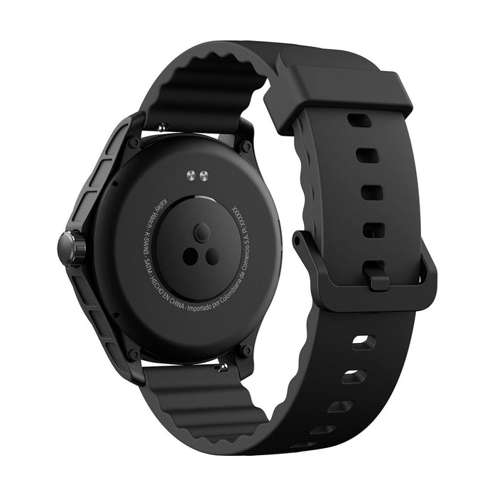 Reloj inteligente con pantalla táctil negra resistente al agua