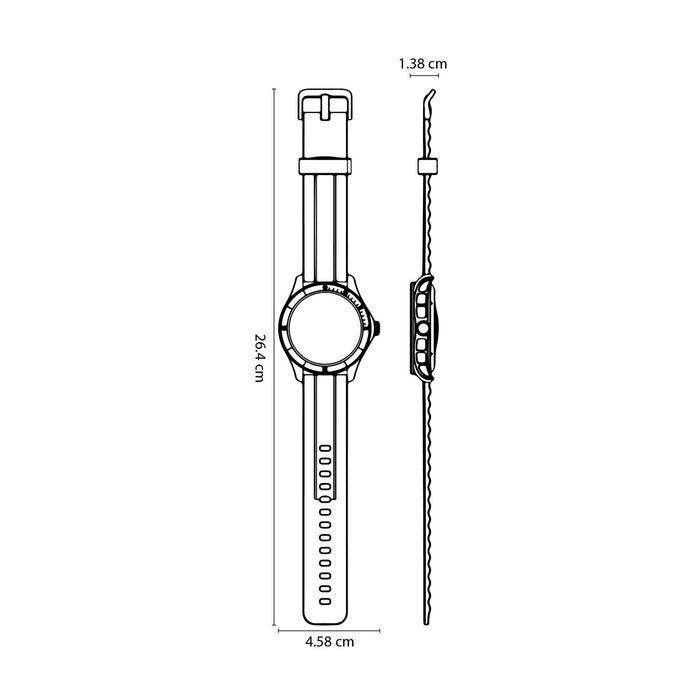 Reloj inteligente color rosado con pantalla tactil