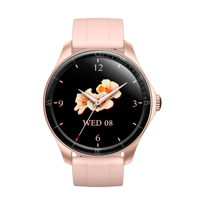 Reloj inteligente color rosado con pantalla tactil