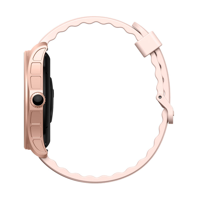 Reloj inteligente color rosado con pantalla tactil