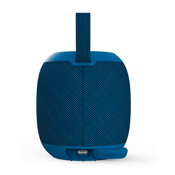 Parlante inalámbrico portátil conexión Bluetooth color azul