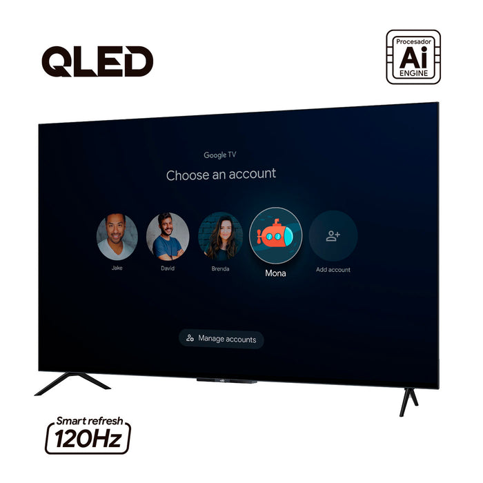 Televisor Kalley de 50" calidad QLED 4K UHD Smart TV con control por voz