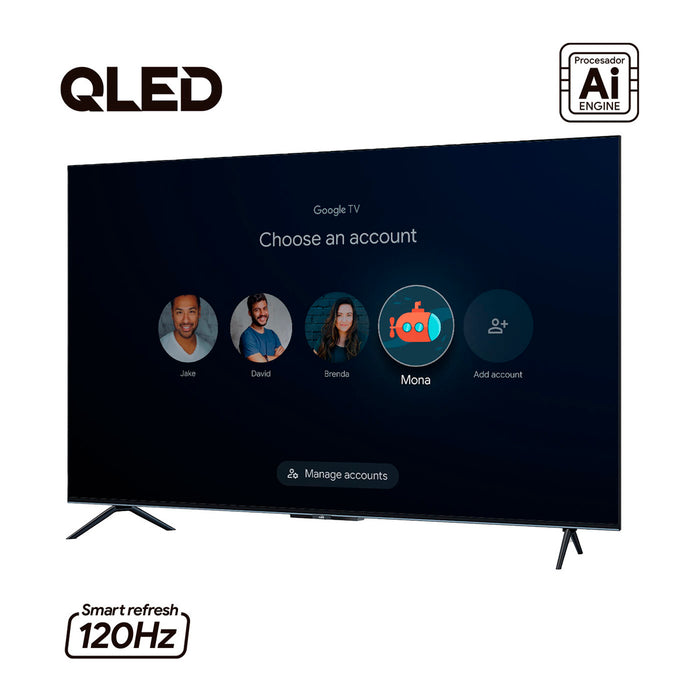 Televisor Kalley de 65" calidad QLED 4K con funciones inteligentes