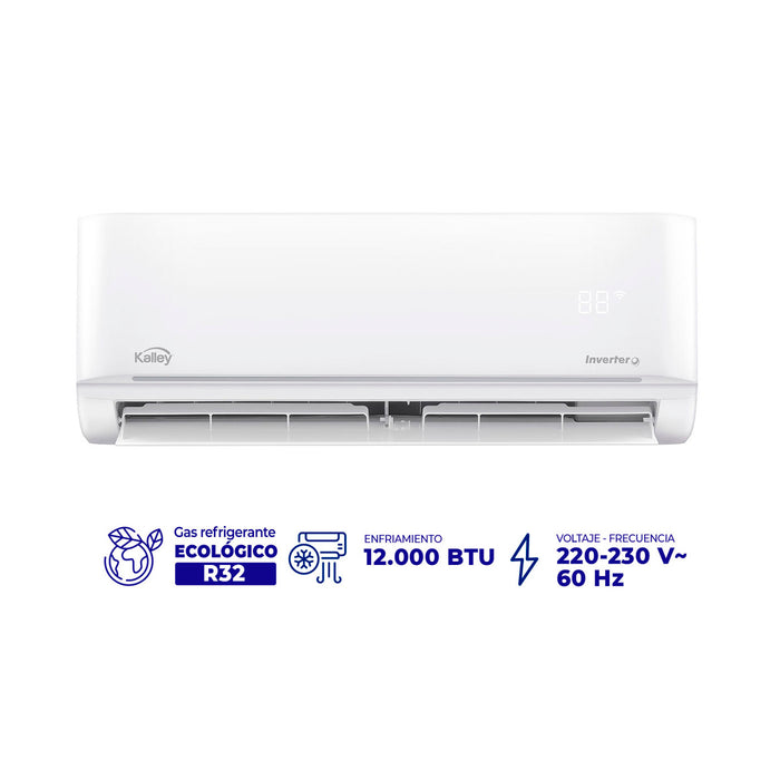 Aire acondicionado Kalley 12.000 BTU Inverter 220V eficiente