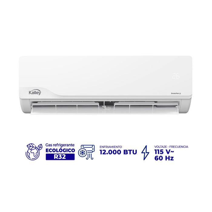 Aire acondicionado Kalley 12.000 BTU Inverter 115V bajo consumo
