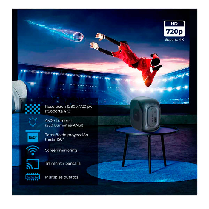 Proyector LED calidad HD con conexión Smart WiFi