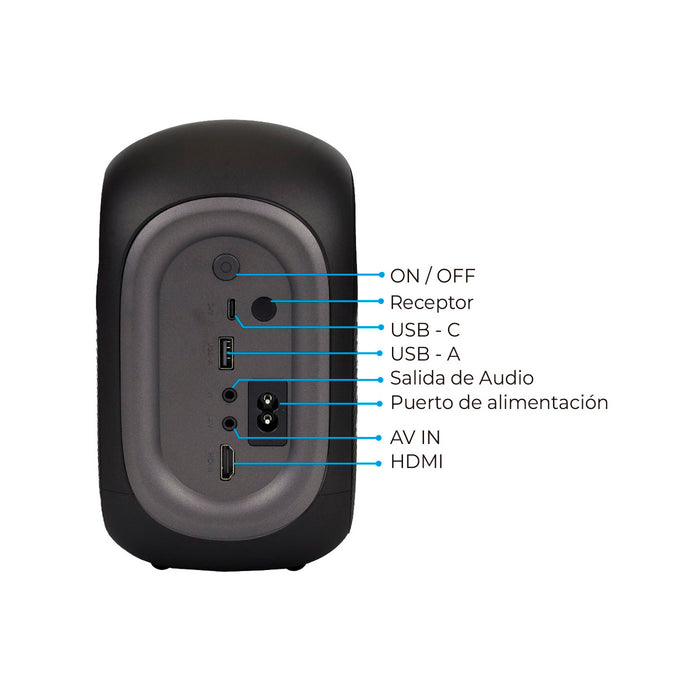 Proyector LED calidad HD con conexión Smart WiFi