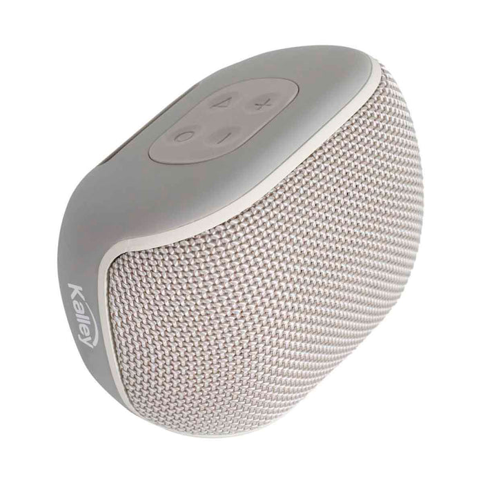 Parlante portátil Kalley con conexión Bluetooth, radio FM, USB y microSD color gris