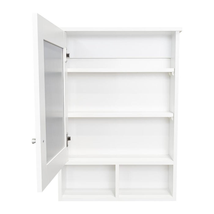 Gabinete de Baño Egeo, Blanco, con Puerta Espejo y Tres Entrepaños Para Ubicar Objetos