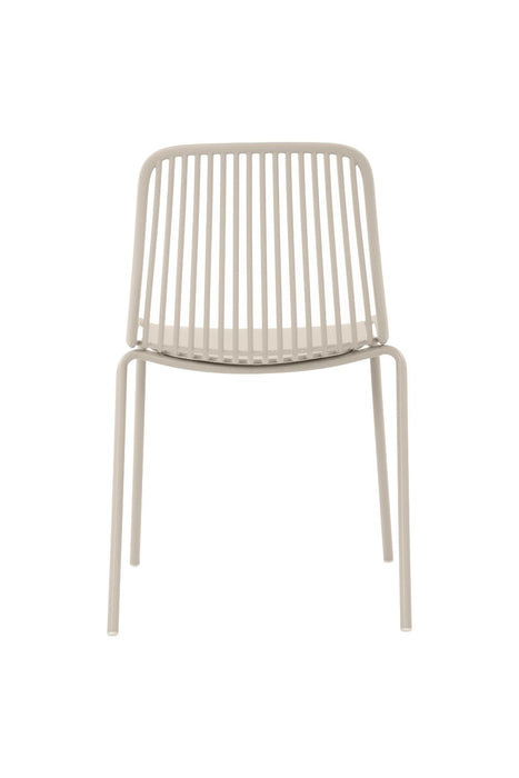 Silla Barcelona, Color Blanco, Con espaldar en lineas diseño moderno