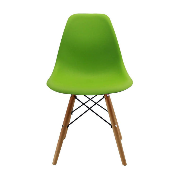 Kit por 6 sillas Eames Patas En Madera para comedor, sala, restaurante - Verde