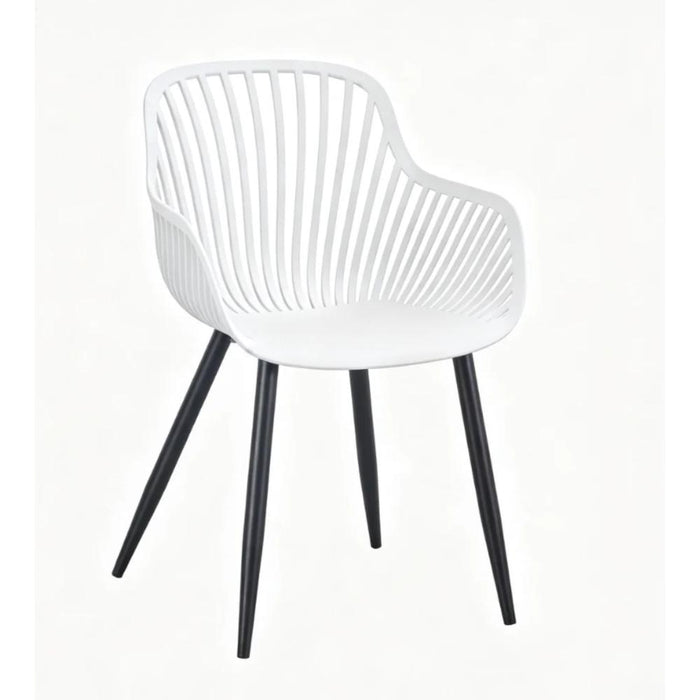 Silla Victoria, Blanco, Con espaldar minimalista y diseño moderno