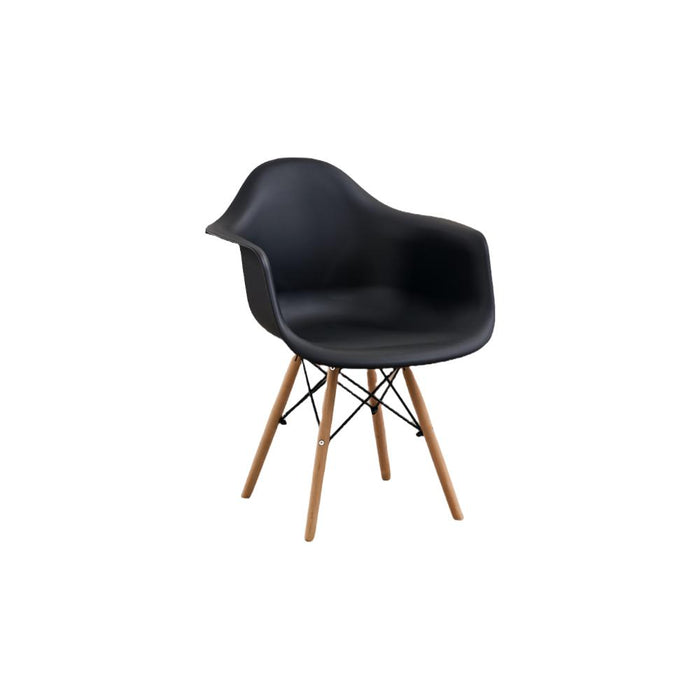 Silla Delia, Color Negro, Con espaldar y patas en Madera