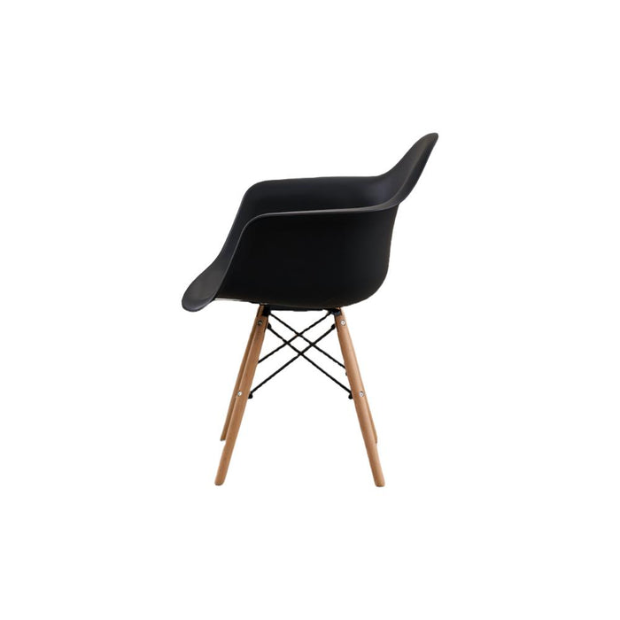 Silla Delia, Color Negro, Con espaldar y patas en Madera