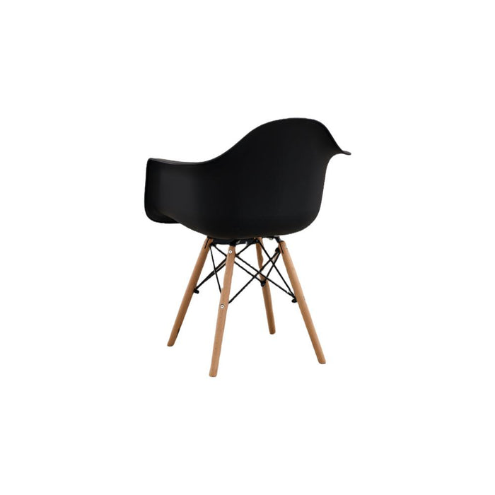 Silla Delia, Color Negro, Con espaldar y patas en Madera